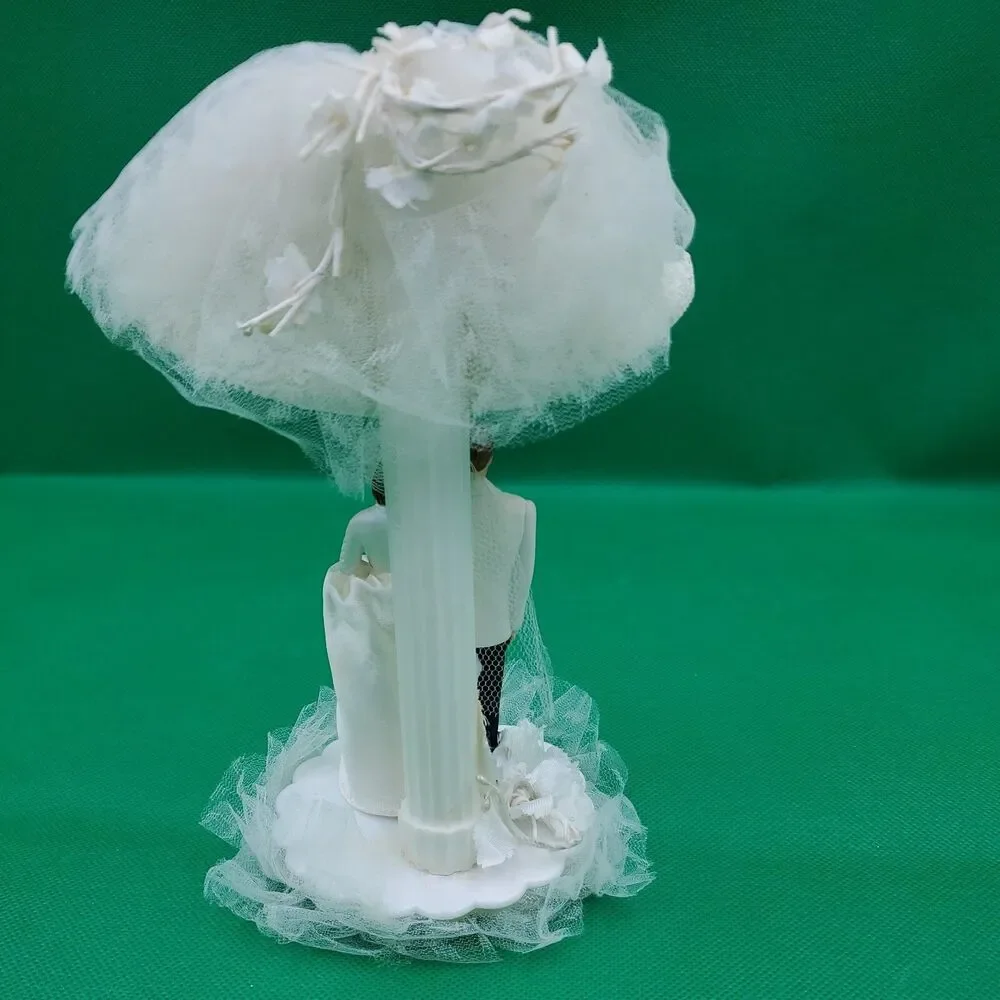 Vintage Wedding Cake Topper, Bride & Groom, Venice CA USA 1959 Coast Novelty Mfg